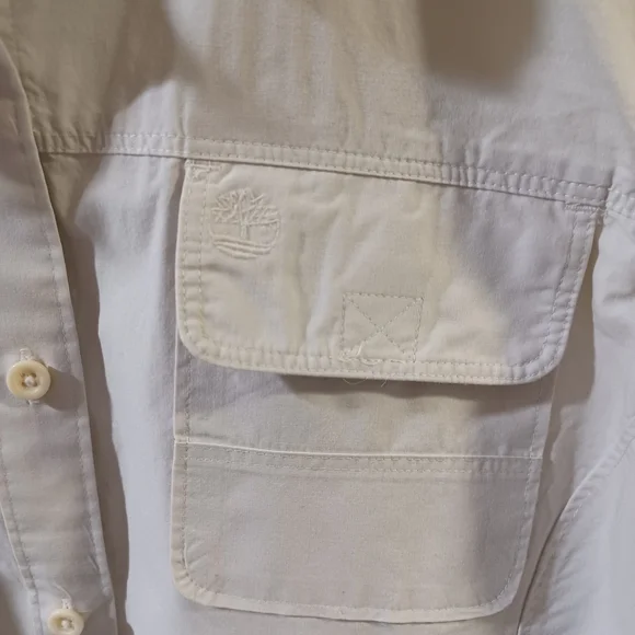 Timberland Beige Short Sleeve Button-Up Shirt - Picture 4 of 7